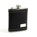 Black Leather Flask - 6 Oz.